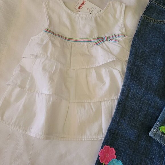 Gymboree Tennis Match 3T shirt & Jeans, size 3 Capri set NWT. Mixed Bin Z30 - Picture 4 of 4